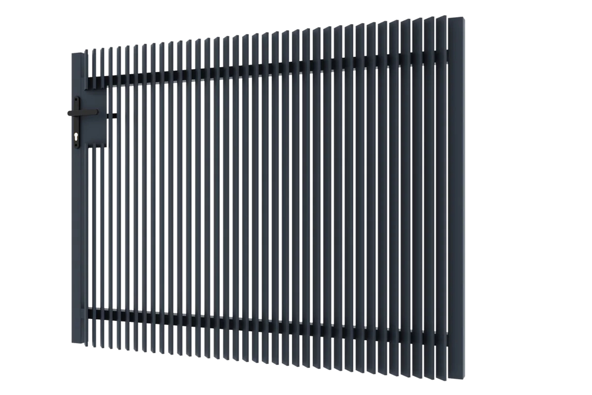 Angled Fin Sliding 1500mmHx5000W - Black