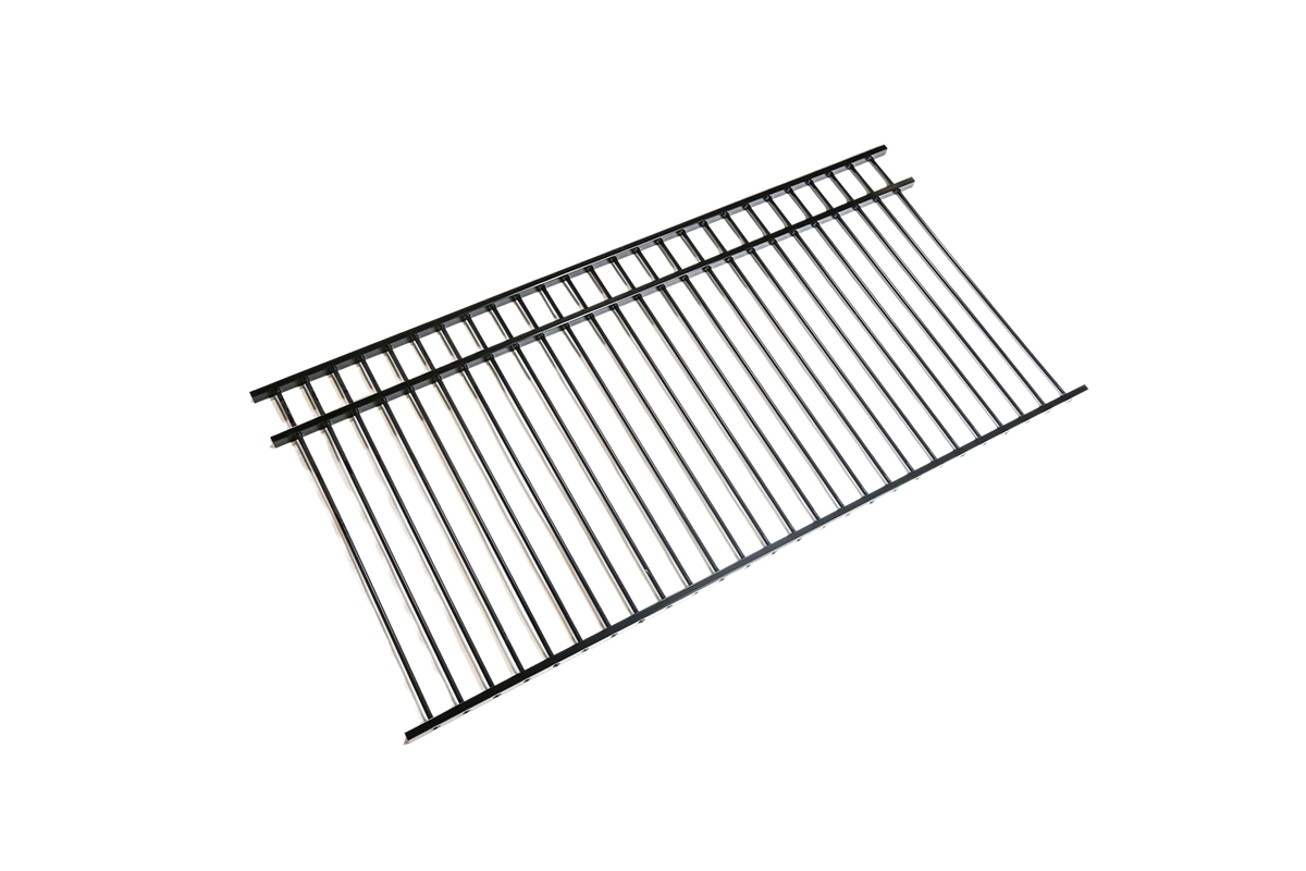 Flat Top Double Rail Fence Panel 1200mm High x 2400mm Wide (Black Only)