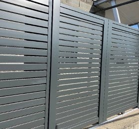 Aluminium Horizontal Slat Sliding Gate