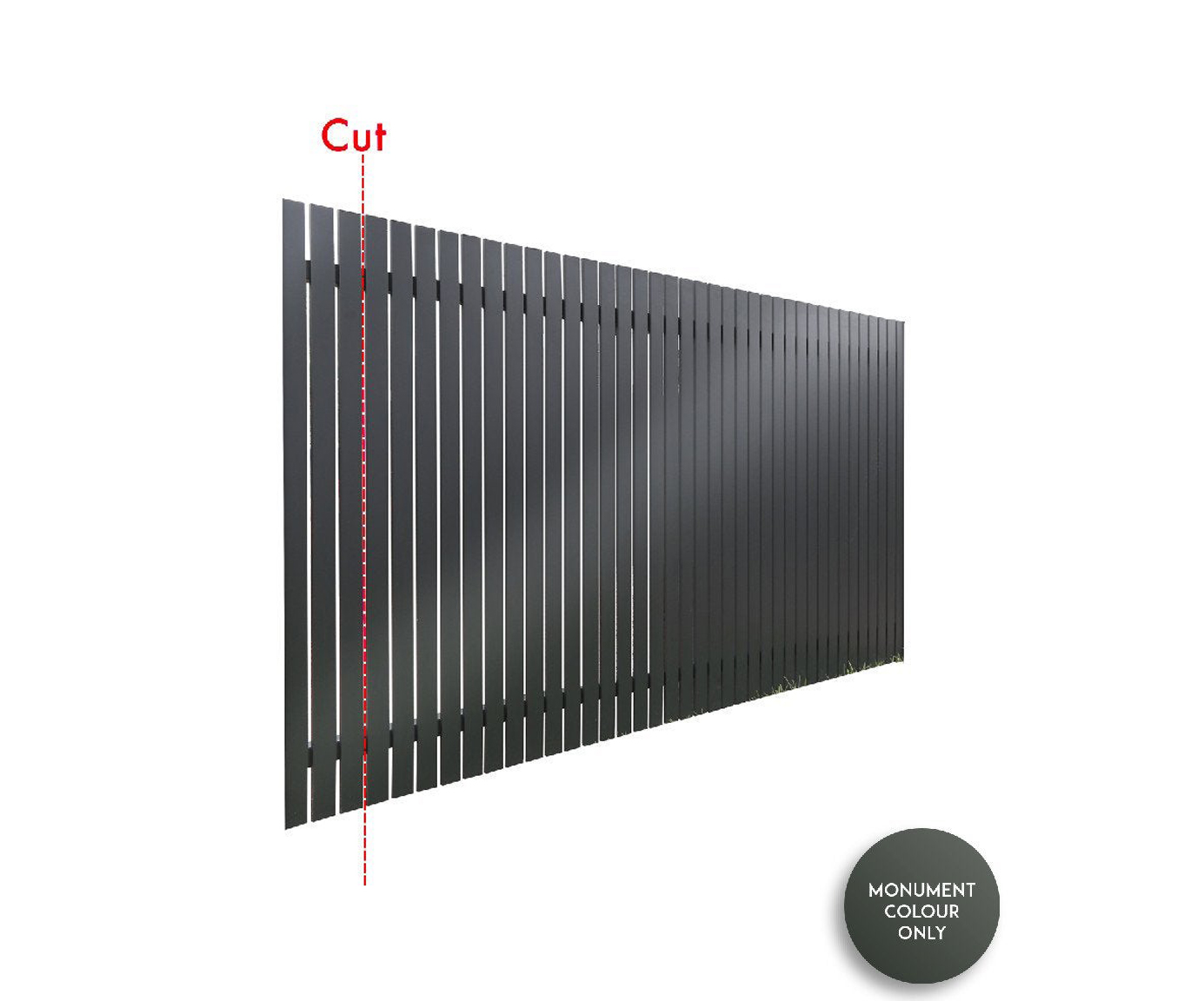 The Straight Vertical Aluminium Panel 2372mm Width (Panel Only)