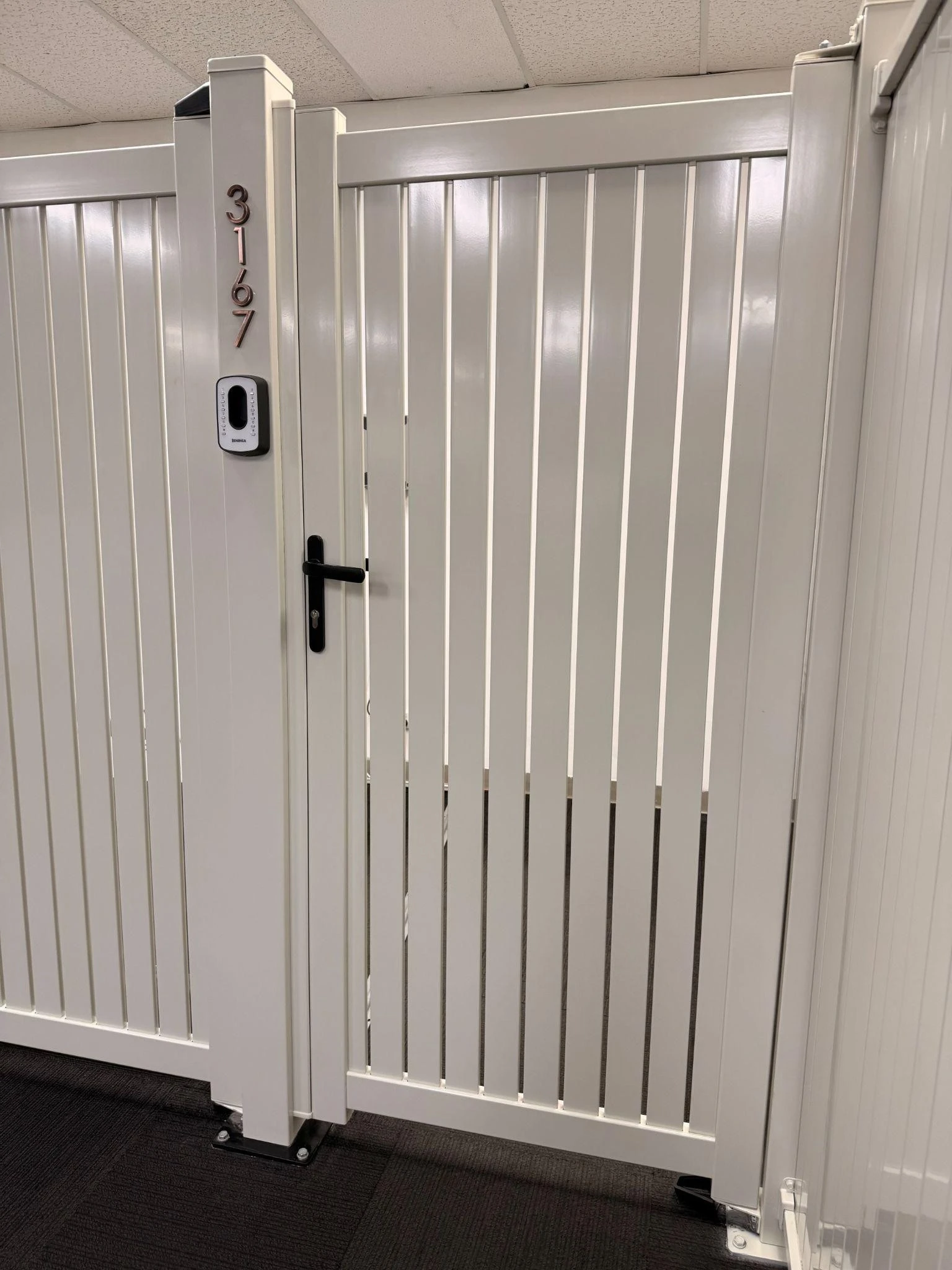 Vertical slat pedestrian gate01